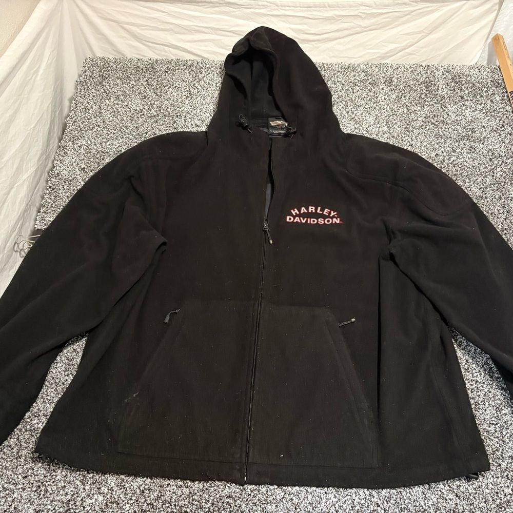 Harley-Davidson Black and Red Zip-Up jacket men’s xxl